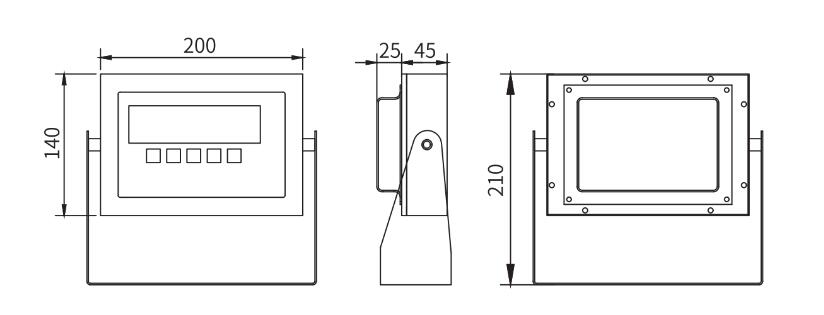 XK3150B-Ex本安型稱重儀表規格尺寸