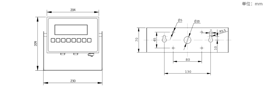 XK3150-Ex本安型稱重儀表規格尺寸